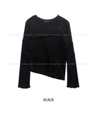 Poria Diagonal Mix Boat Neck Knit