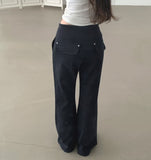 Banding Unique Cooling Patch Pocket Span Bootcut Pants