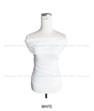 Silky Wrinkle Off-Shoulder Tee