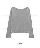 [U-BASIC] Glee Basic Brushed Boat Neck Long Sleeve