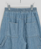 [unisex] Miguel Banding Carpenter Linen Denim Bermuda Pants
