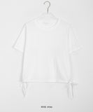 Muity basic ribbon strap short sleeve tee