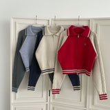 Cable Color Matching Design Two-Way Pendant Knit Zip-Up Cardigan