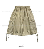 Cotton Snap String Bermuda Pants