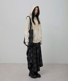 Asymmetrical Draped Layered Long Skirt