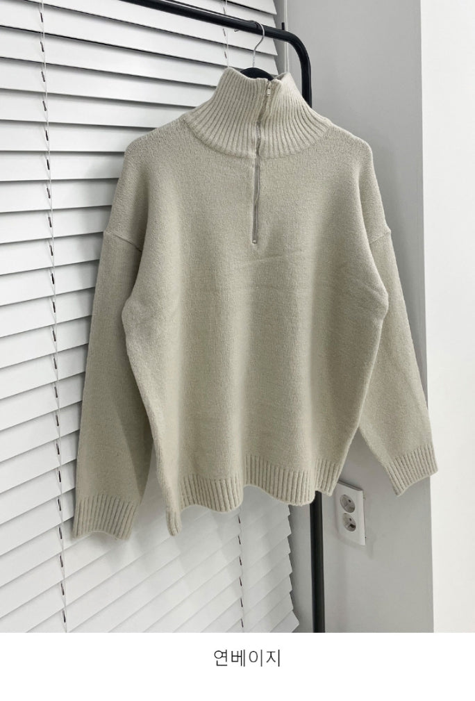 【COSYHARU】Koi half zip-up knit COSYHARU (コシハル) - コイハーフジップアップニット / Koi
