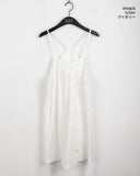 Lyrical Glossy Nylon Shirring Layered Strap Sleeveless Mini One Piece