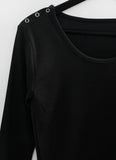 Long Shoulder Button T-shirt