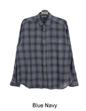 Louver pigment check shirt