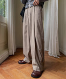 Polish pintuck wide slacks