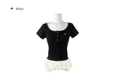 Jame Frill Tiered Short Sleeve T-Shirt
