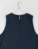 [BAONHAUS] Shuta Denim Frill Pocket Midi One Piece