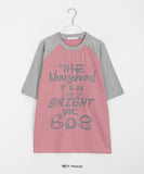 Wans Raglan Color Matching Over Short Sleeve Tee