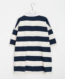 [unisex] Suki Stripe Collar Over Short Sleeve Tee