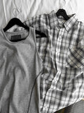 [S/S] Check Dark & Light Short Sleeve Shirt