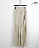 Boning Pintuck Washer Banding Waist Long Wide Pants
