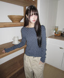 Sidu Small Flower Wave Long Sleeve T-Shirt
