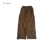 [Plan/Two Way] Poa Winter Brushed Corduroy Side Pin Tuck Training Pants
