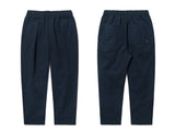 Deep tuck loose fit tapered banding pants