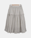 Kissing Stripe Midi Skirt