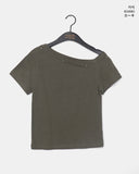 Boheme Stud One Off-Shoulder Pigment Short Sleeve T-Shirt