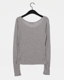 Carat Layered See-Through Tencel U-Neck T-shirt