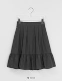 Pendling Pintuck Shirring Banding Midi Skirt