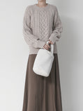 [Premium] Peanut Wool Cable Knit
