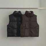 High-Neck Matte Padding Vest