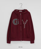Kenjifu Patch Printing Over Hood Zip-up
