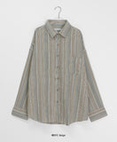 [unisex] Hellan Vintage Stripe Over Shirt