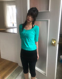 Viet Button Point Color Short Sleeve T-shirt