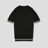 Magnum Muscle Fit Henley Neck Short Sleeve Knit