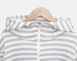 Nean Neko Stripe Two-Way Hood Zip-Up