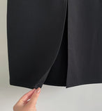 Aret Banding Slit H-Line Long Skirt
