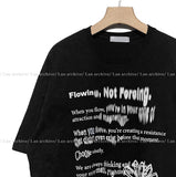 Flowing Lettering Printing Short Sleeve T-shirt