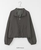 Linoe Nylon String Crop Wind Jumper