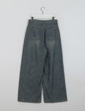 Otsui Pintuck Summer Washing Wide Denim Pants