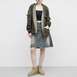 Healy midi jean skirt