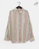 Caria See-through Stripe Shirt