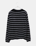 Jui Striped V-Neck Long-Sleeve Knit Cardigan