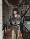 Desert washed denim trucker jacket