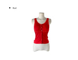 [with cup] Sedal Cap Lace Button Sleeveless