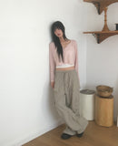 Iview eyelet punching crop cardigan
