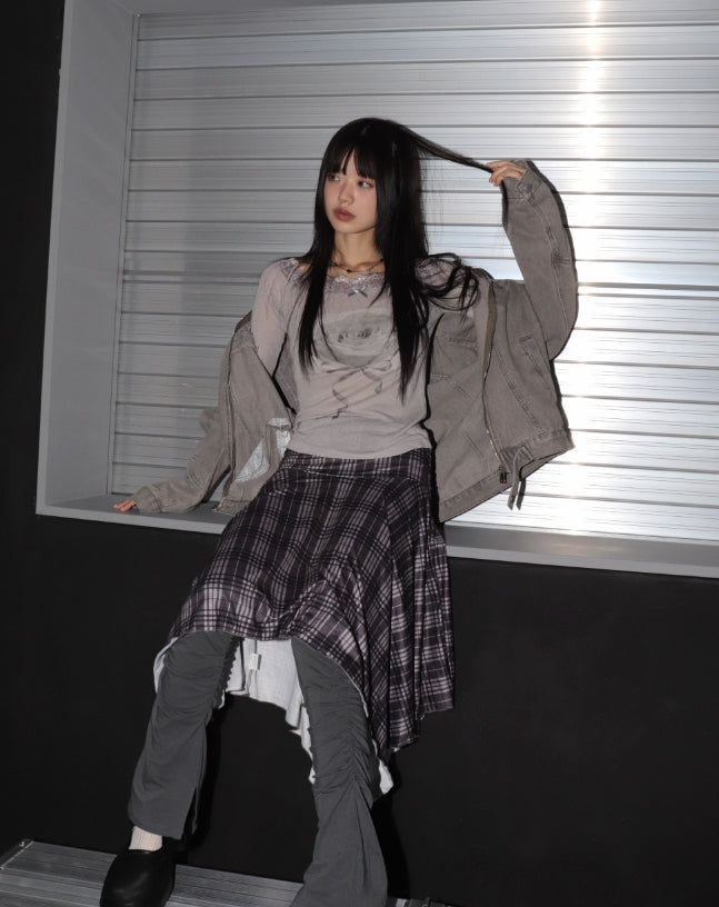 【WONDER WONDER】Enjet zipper pocket boxy denim zip-up JK WONDER WONDER (ワンダーワンダー) - エンジェットファスナー