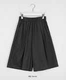 [BAONHAUS] Teokeuni banding pin tuck cotton Bermuda pants