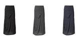 Asymmetrical Draped Long Skirt