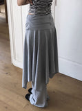 [MADE/Skirt+Pants SET] Forin Bootcut Pants Unbalance Shirring Flare Layered Skirt