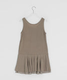 Sunkey Button Frill Layered Sleeveless