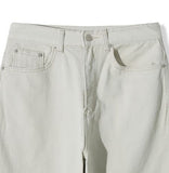 Rib Soft Wide Cotton Pants
